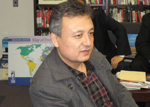 World Uyghur Congress official Dolkun Isa speaks to RFA in Washington on Nov. 11, 2012. RFA
